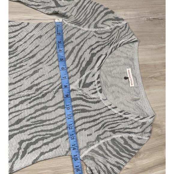 Rebecca Taylor Asymmetrical Dress Sz S Sheer Open Knit Silk Cashmere Stripes - Picture 13 of 16